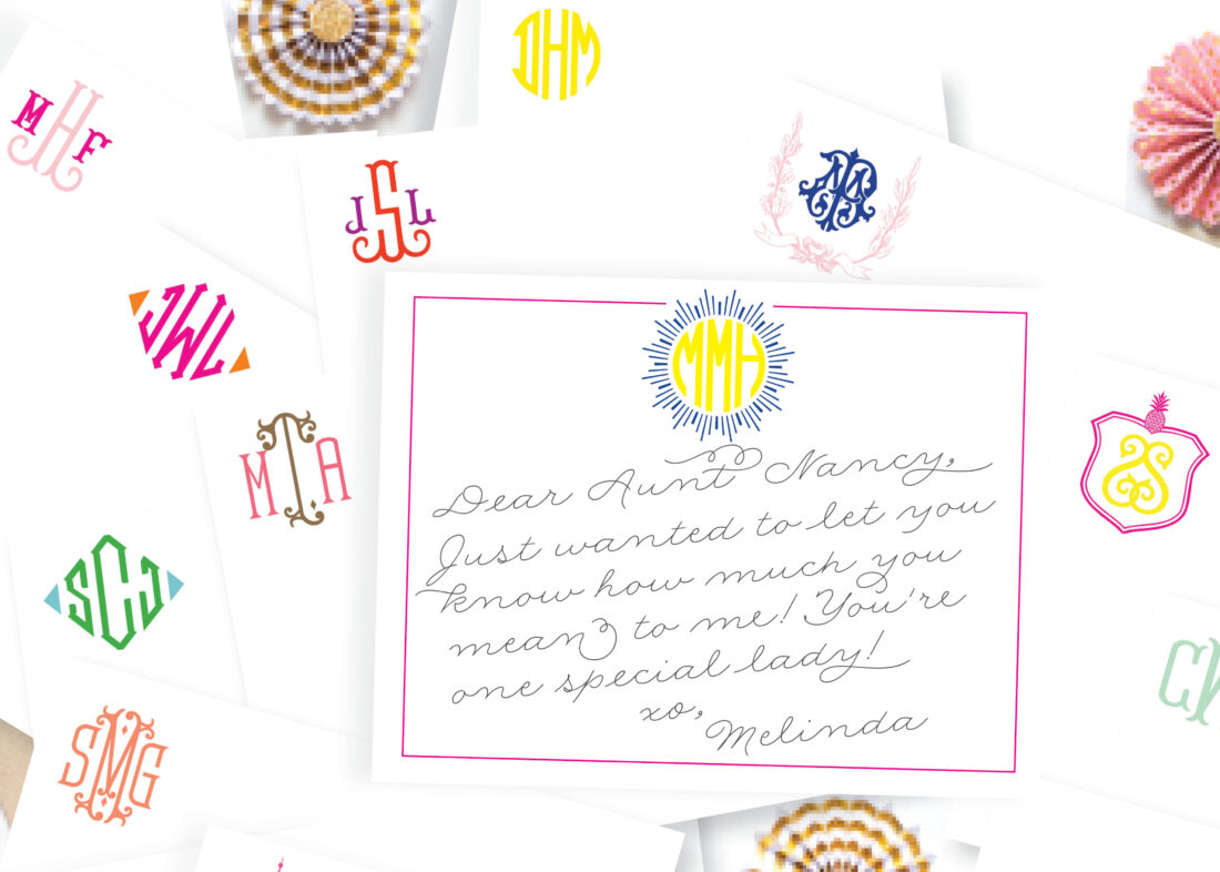 sample of handwritten note on personalized stationery unique gift ideas